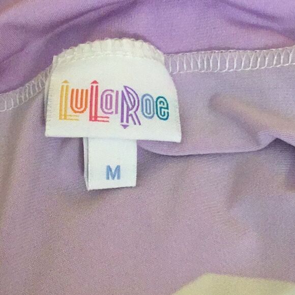 LULAROE AZURE skirt in purple & white polka dots, size medium - Picture 11 of 12